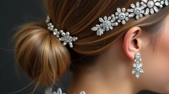 bijoux de cheveux en argent